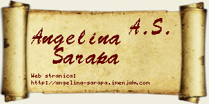 Angelina Sarapa vizit kartica